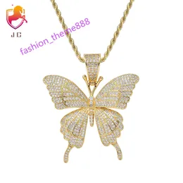 Ciondolo a farfalla individuale alla moda ciondolo a farfalla in moissanite hip-hop HOP Full Diamond più venduto
