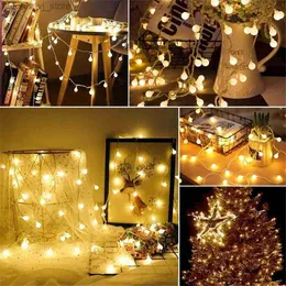 Stringhe LED 3 metri Luci ghirlanda di sfere Lampada portatile natalizia 3D Decor Decorazione fai da te Stringa fata per esterni YQ240401