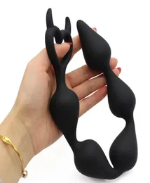 2018 Nowy przybycie duże silikonowe koraliki analne Elastyczne zatyczki do tyłka Anal Sex Toys Produkty seks Produkty Unisex Anal Balls 3635 cm S9241863438