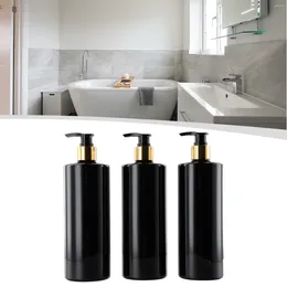 Dispenser di sapone liquido 3 pezzi 500 ml nero non tossico PET bottiglie vuote per pompa bagno riutilizzabile shampoo lozione con dispenser grande capacità