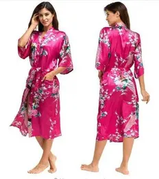 245p Sexig pajamas Silk Kimono Robe Bathrobe Women Satin Robe Silk Robes Night Sexy Robes Night Grow For Bridesmaid Summer Plus Size-XXXL 010412 2404101