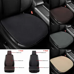 2024 Linen Car Seat Cover Four Seasons Seat Cushion Protection Pad Linen Fabric Car Interior Accessories Anti-Slip Universal Size