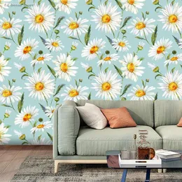 Wallpapers crisântemo descascado e colado decoração de casa auto-adesivo papel de parede sala de estar estudo quarto adesivos de parede decoração