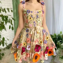 Clothes for Women Womens Threedimensional Flower Embroidery Package Hip Sexy Dress Fashion Y2k 240401