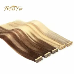 Erweiterungen unsichtbares Klebeband in menschlichem Haar Erweiterungen Blonde Real Remy Human Hair Schusskleber Kleber für Salon hohe Qualität 20pcs 50g