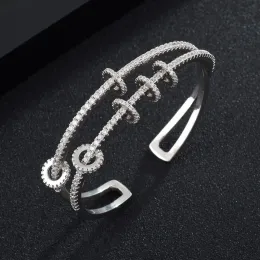 Bangles Yeni Klasik Basit Çok Çember Silve Renk Mücevher Bilezikler Kore Moda Aksesuarları Kızın Bileklik Bileklikleri Kadın ZK30