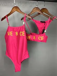 Damen-Badebekleidungsdesigner, italienischer Damen-Bikini mit Buchstabendruck, zweiteilig, sexy Neckholder-Badeanzug mit niedriger Taille, einteiliger Strandurlaub-Bikini ABF3