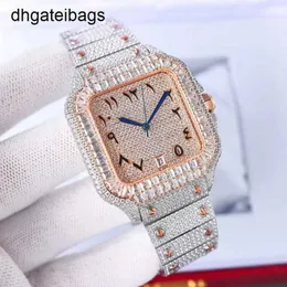 Top Carters Relógio Suíço Relógios Automáticos Feitos À Mão Diamante Mens Mecânico 8215 Movimento 40mm Safira com Pulseira de Aço Diamondstudded