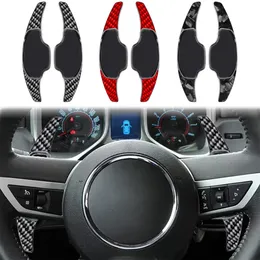 Car Caring Carbon Carbon Fiber+ABS Teenering Wheel Shift Center Center Center Accessories for Chevrolet C Amaro 12-15