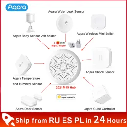 Control Aqara Smart Home Kits Gateway M1S Hub Door Sensor Human Body Wireless Switch Temperature Humidity Water Sensor Mi Homekit