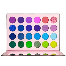 Shadow De'lanci 24 Farbe Grüne Lidschatten Palette Blau Rose Lidschatten pigmentiert wasserdichte Make -up Palette Matte Schimmer Glitzer Schönheit