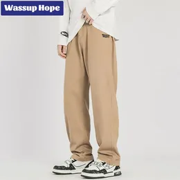 Мужские брюки Wassup Hose, повседневные мужские брюки весной и осенью, прямые свободные брюки в американском стиле, уличная мода для женщин, китайская мода