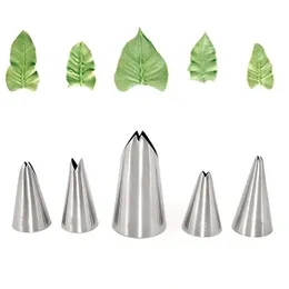 2024 5 Pcs Set Leaves Nozzles Stainless Steel Icing Piping Nozzles Tips Pastry Tips For Cake Decorating Pastry Fondant Tools 1. Stainless