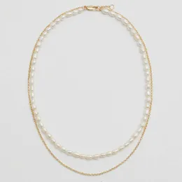 Kendrascott 목걸이 펜던트 목걸이 디자이너 Kendras Scotts Otherstors OS Natural Pearl Double Layer Necklace Flated Womens Necklace