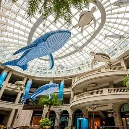 Balena gonfiabile gigante da 8 m e 26,2 piedi di lunghezza con LED per decorazioni per città o spettacoli di feste
