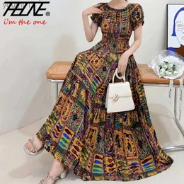 Vestidos casuais básicos vestido indiano no verão praia feminina roupas maxi maxi vintage sexy coreano band boho bohemian bobe floral vestidos yq240402