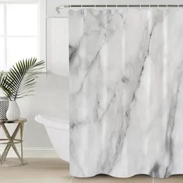 Shower Curtains Ink Painting Marble Black White Floor Walls Curtain Waterproof Polyester Fabric Bath Bathroom Accessorie Decor