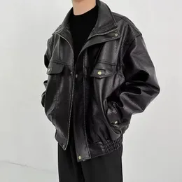Biker Lederjacke Herren Gebraucht Herren Bomberjacke Aus Echtleder – Vintage Schwarz, Schmale Passform, Biker-Style, Mit YKK-Reißverschluss Motorrad Lederjacke Herren