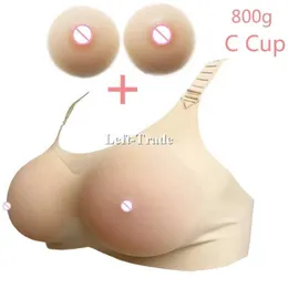 Almofada de mama 40C 90C formas de mama de silicone para homens sutiã invisível shemale peitos almofadas prótese 800 g/par 240330