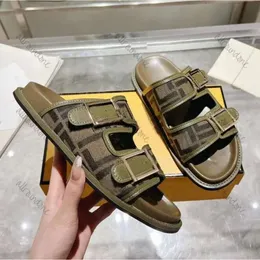 Designer Sandaler Feed Sandal Women Sandal Men Graphy Slipers Slipper Explosion F Slides Mönster Tyg Slipper Luxury Leather Flip Flops Rems Buckle Sandal 35-46