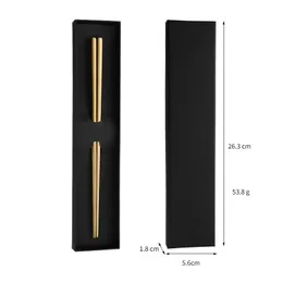 2024 1 Pair Stainless Steel Chopsticks Portable Non-slip Food Sticks Tableware 21cm Chinese Chopsticks Tableware Kitchen Tools for Stainless