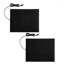 Hundhalsar USB varm pasta vinterelektrisk värmevetning Black Film Warmer Pad For Chair Pet 2 Pack