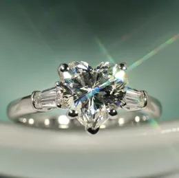 Victoria Weick Luxury Jóias 925 Sterling Silver CZ diamante Topázio Branda de noivado de casamento Coração Mulheres do dedo Ringue de presente Size1504232