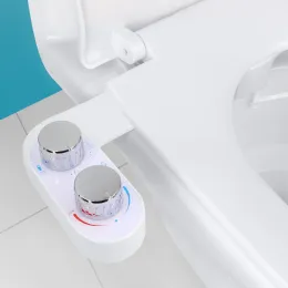 Control Hot/cold Toilet Bidet Toilet Seat Attachment Dual Nozzle Brass Water Inlet 3 Modes Bidet Toilet Water Sprayer Hygienic Shower