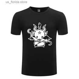 Herren-T-Shirts, Satanic Goat Baphomet-T-Shirt für Männer, Sport im Freien, kurzes Slve-T-Shirt, Baumwollmaterial, Designer-Design, bedruckt Y240402