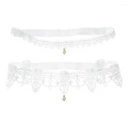 Giarrettiere 2 pezzi Giarrettiera da sposa Calze bianche Strass Cintura da sposa Ornamenti tessili Miss