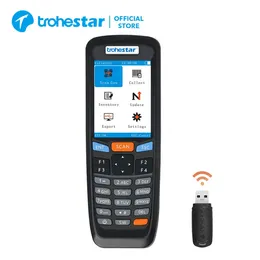 Trohestar Wireless Barcode Skaner Handheld Inventory Scaners USB Collector 1D 2D QR PDA Reader kodów kreskowych dopasowanie do systemu Windows 240318