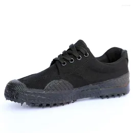 Sapatos de caminhada Borracha Solid Unslip Canvas Black Unisex Supply Farm Field Field Low Top Camouflage Boots Sneakers