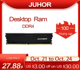 Juhor Memoria RAM DDR4 16GB 4GB 8GB 32GB Masaüstü Bellek UDIMM 2133MHz 2400MHz 2666MHz 3000MHz Isı ile Yeni Dimm RAMS