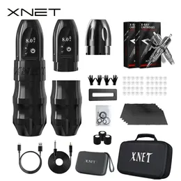 Xnet Titan Kablosuz Dövme Makine Kiti Ekstra 38mm Grip 2400mAh Pil 40 PCS Dövme Sanatçıları için Karışık Dövme Kartuşu 240323