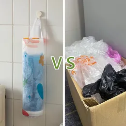 2024 Trash Hanging Storage Plastic Bags Organization Kitchen Dispenser Garbage Wall Mounred Grocery Holder Home Garbage Organizerfor grocery