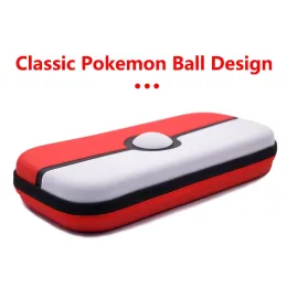 Väskor 2021 Pokeball Design Plushard Shell PU Bärande påse PAG Portable Protect Case för Nintend Switch OLED och NS