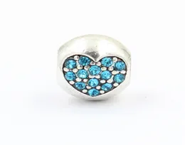 DIY Inset Crystal Heart Shape Charms Bead Fit European Style Charms Armelets smycken Hitta autentiska tillbehör7937083
