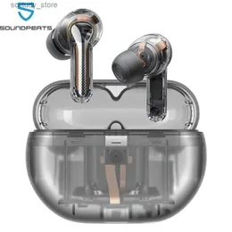 Cell Phone Earphones SoundPEATS Caule3 Pro wireless earphones with high-resolution and LDAC 43dB hybrid ANC Bluetooth 5.3 6 microphones a total of 52 hours Q240402