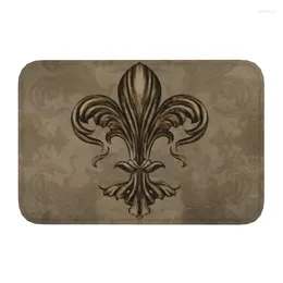 Tappeti Vintage Fleur de lis Flower Door Floro Cucina MA Fleur-de-Lys Giardino del giardino tappeto tappeto Footpad