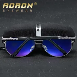 NEW 2024 AORON Mens Polarized Sunglasses Classic Pilot Sun Glasses Anti-Reflective Coating Lens Alloy Frame Driving Sunglasses Men