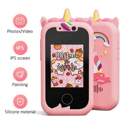 Kids Smart Phone Toys for Girls Unicorns Gifts 28 inch Touchscreen Dual Camera Music Player Learn Christmas Birthday 240319