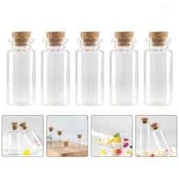 Vasos 100 PCs Snap Rolh Bottle Bottle Storage Transparent Recipientes de vidro Diy Corks garrafas claras mini pudim de jar