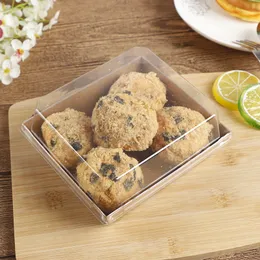 Spot Square Heaven and Earth Cover Bread Box Transparent Cover Kraft Paper Sandwich Packaging Box Dirty Bag West Point Box