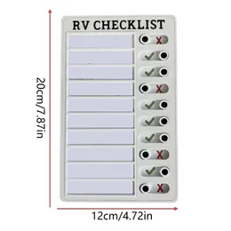 Checklisten -Memo -Board tragbare tägliche Angelegenheiten Checkliste Kunststoff mit Schieberegleiter Aufgaben RV TO DO LIST NOTEPAD BILDEN