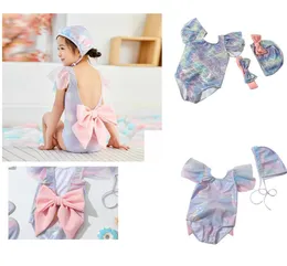 2 style dzieci Twopiece Syrenka Butterfly Swimodwear Girl