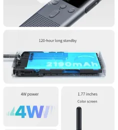 Xiaomi walkie-talkie 2s 1,77 "Exibição colorida 4W INTERNOPONE SMART 5 km Suporte a distância Bluetooth Anti-interferência fone de ouvido