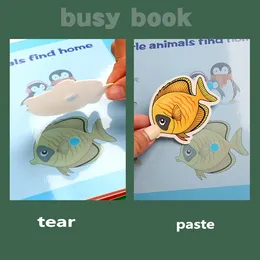 Mein erstes geschäftiges Buch Montessori Toys Baby Educational Ruhig Buch Aktivität arbeitsbeschäftigtes Board Lernspielzeug für Kinder Weihnachtsgeschenke