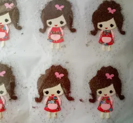 Alta qualidade 36 pçslote diy impressão de transferência de calor bonito dos desenhos animados menina ferro em remendos tecido diy apliques emblemas2155285