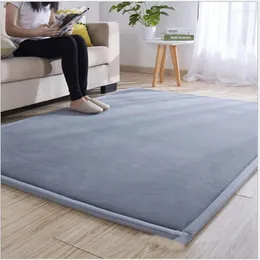 Teppiche Dicker, einfarbiger, rechteckiger Teppich für Wohnzimmer, Ckildren, Schlafzimmer, Spielteppich, Erkerfenster, weiche Matte, Baby-Anti-Fall-Krabbelpads