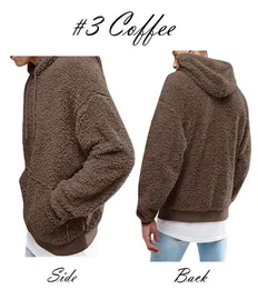 Men039s Hoodies Sweatshirts Mens Hoodie Sherpa Fleece Fuzzy Long Sleeve Fall Outwear Winter Hooded With Kangaroo Pockets7289382